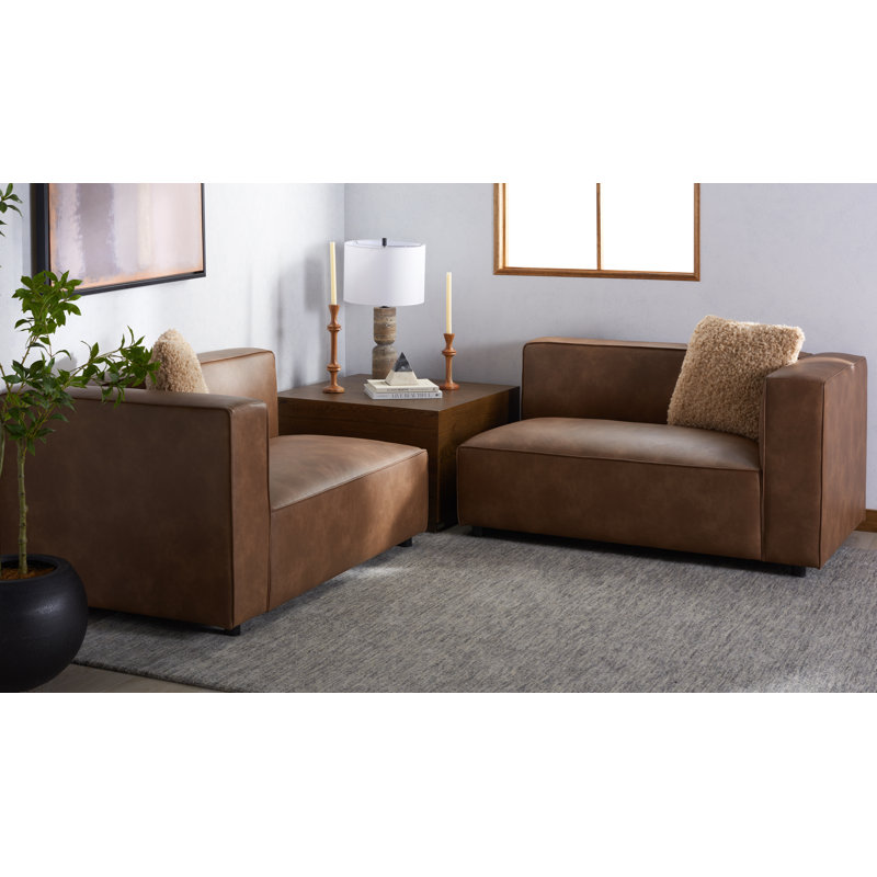 Almaaz 110'' Vegan Leather Sofa AllModern
